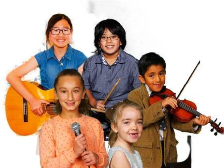 Children with various instruments