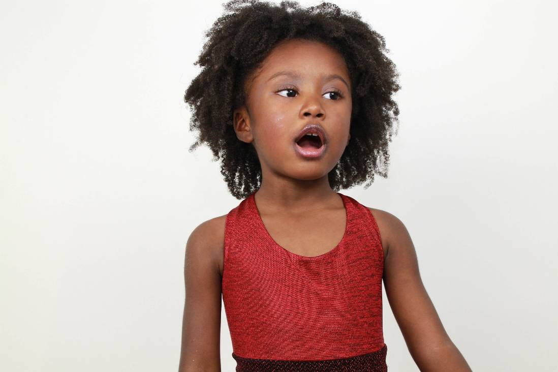 Young girl singing